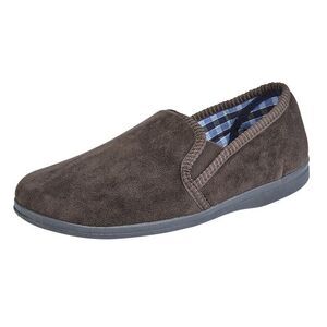Sleepers Mens Wilson Velour Slippers / Brown